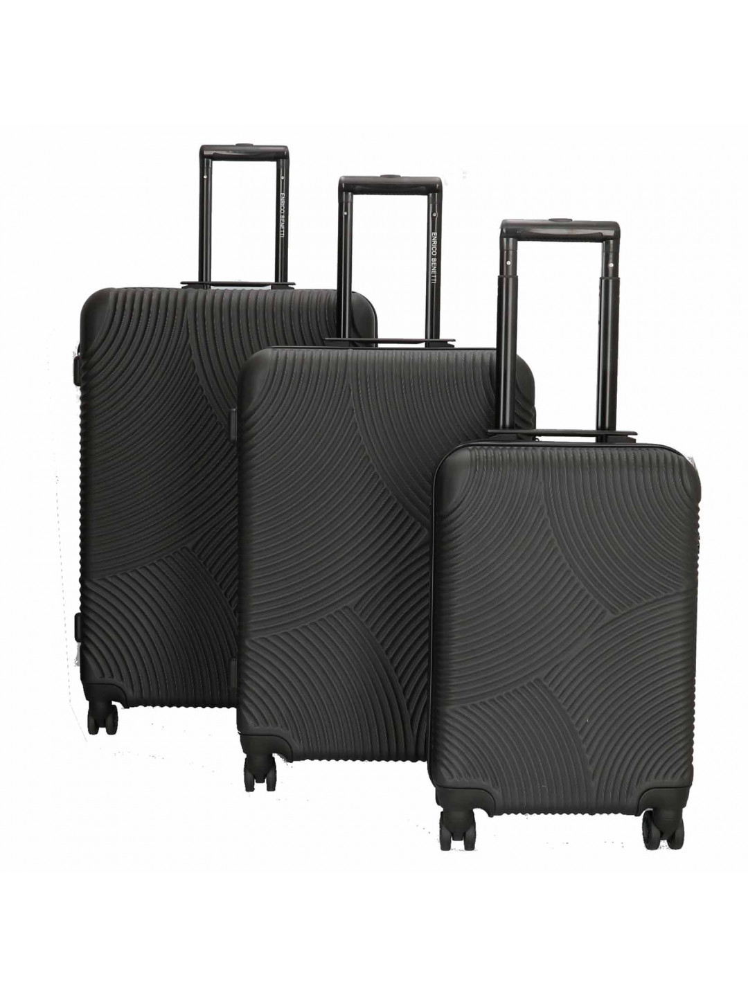 Sada 3 cestovních kufrů Enrico Benetti Kanes S M L – černá